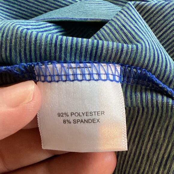 Peter Millar Mens Summer Comfort Polo XL Extra Large Blue Striped Preppy Classic - Picture 9 of 10